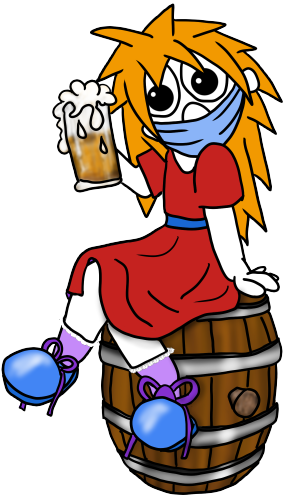 Video Format Containers with flutegirl holding a tea pot and bag milk